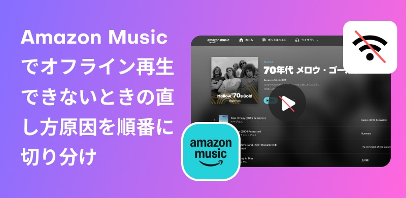 Reasons why Amazon Music can't be played offline and how to fix it