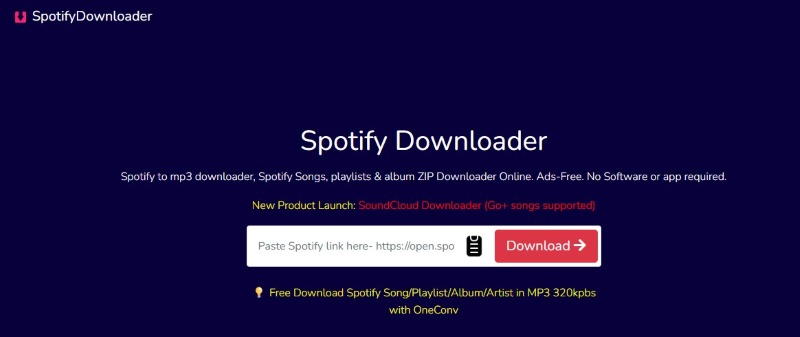 Spotify Downloader official website
